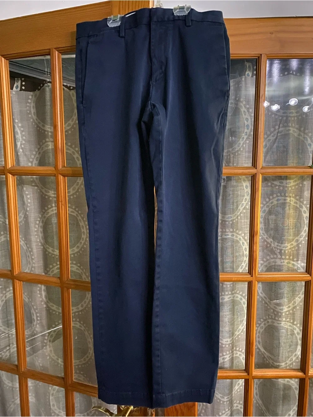 Men's Banana Republic 30x32 Aiden Slim Fit Navy Straight-Leg Pants